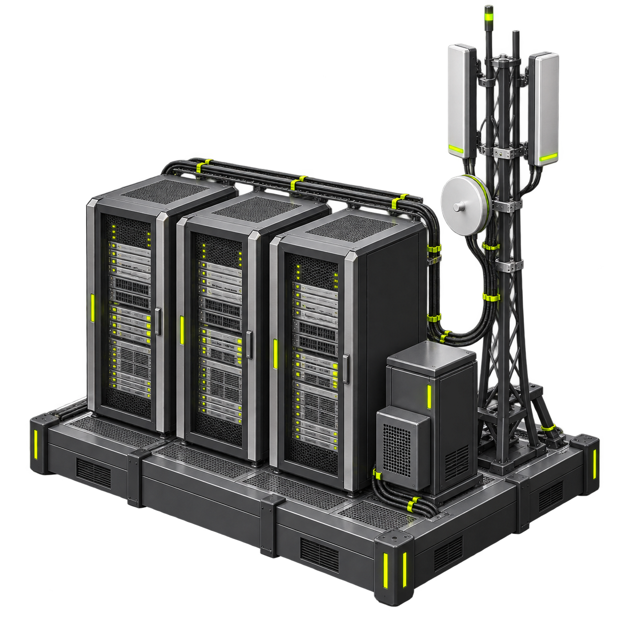 Datacenter e Telecom · ilustração 3D